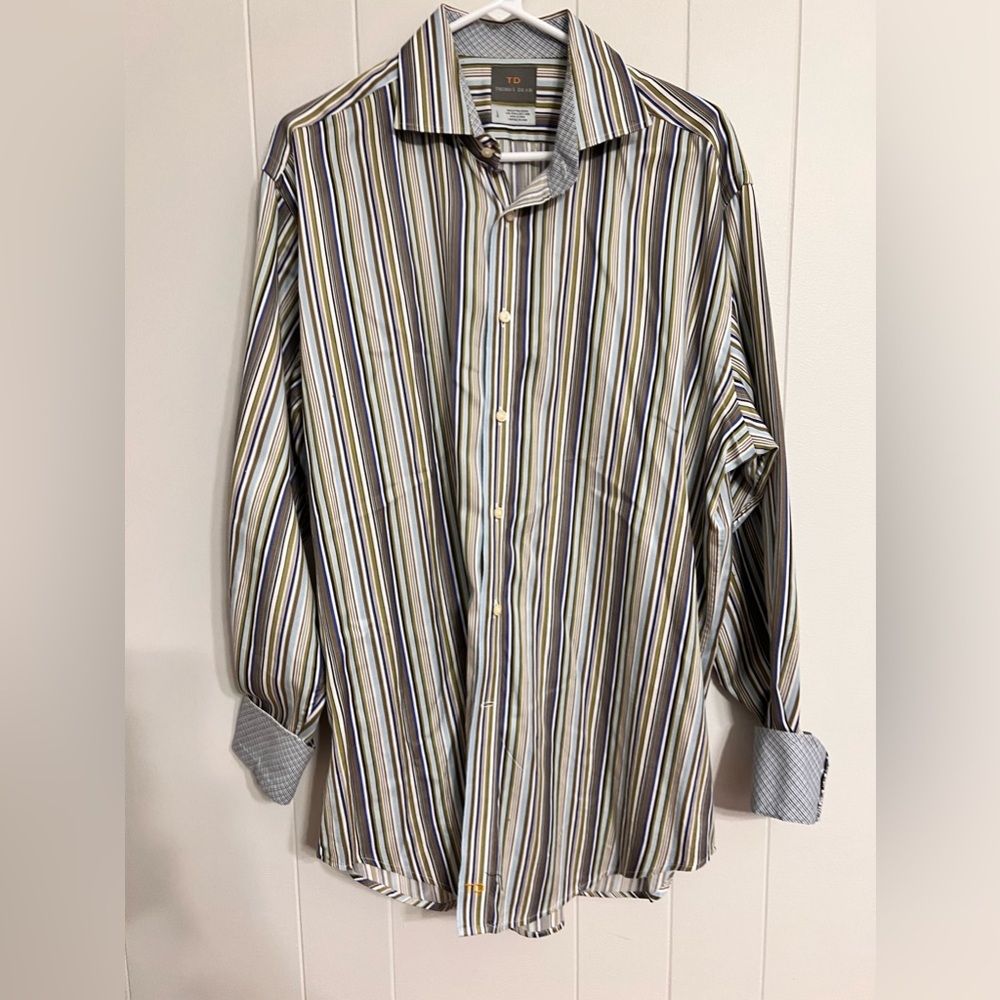 Thomas Dean‎ Shirt Sz L blue